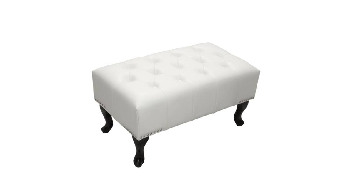 ΤΑΜΠΟΥΡΕ ΥΠΟΠΟΔΙΟ T.CHESTERFIELD EMMA HM226.02 PU ΛΕΥΚΟ-ΜΑΥΡΑ ΠΟΔΙΑ 80x44x39Yεκ.