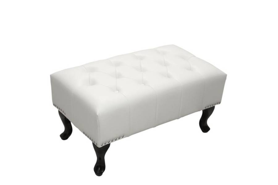 ΤΑΜΠΟΥΡΕ ΥΠΟΠΟΔΙΟ T.CHESTERFIELD EMMA HM226.02 PU ΛΕΥΚΟ-ΜΑΥΡΑ ΠΟΔΙΑ 80x44x39Yεκ.