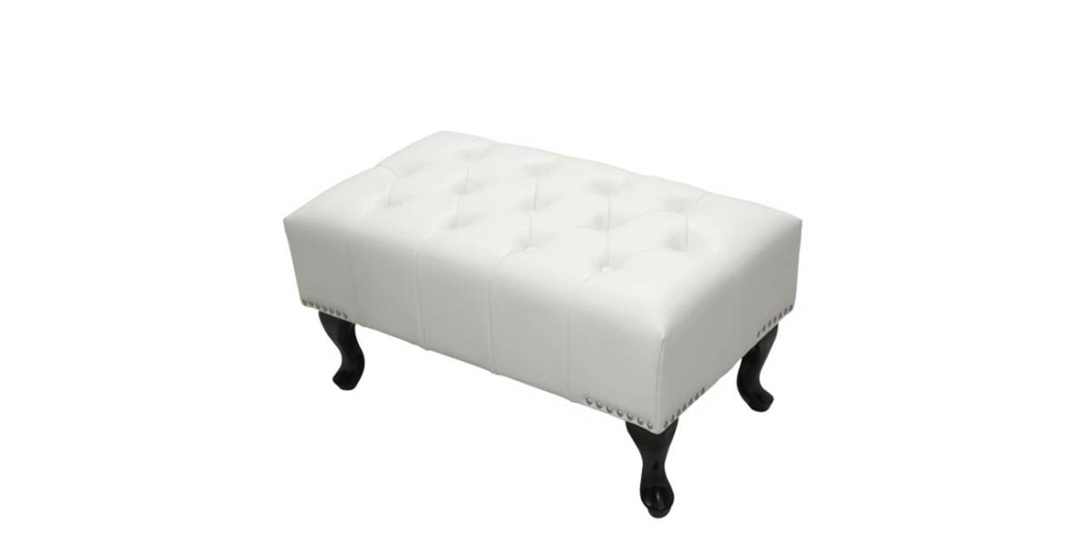 ΤΑΜΠΟΥΡΕ ΥΠΟΠΟΔΙΟ T.CHESTERFIELD EMMA HM226.02 PU ΛΕΥΚΟ-ΜΑΥΡΑ ΠΟΔΙΑ 80x44x39Yεκ.