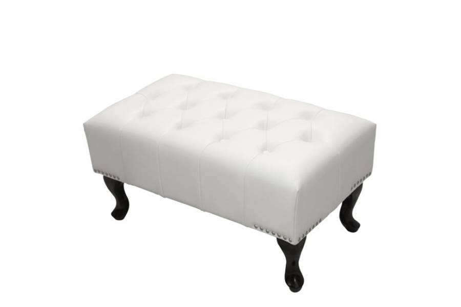 ΤΑΜΠΟΥΡΕ ΥΠΟΠΟΔΙΟ T.CHESTERFIELD EMMA HM226.02 PU ΛΕΥΚΟ-ΜΑΥΡΑ ΠΟΔΙΑ 80x44x39Yεκ.