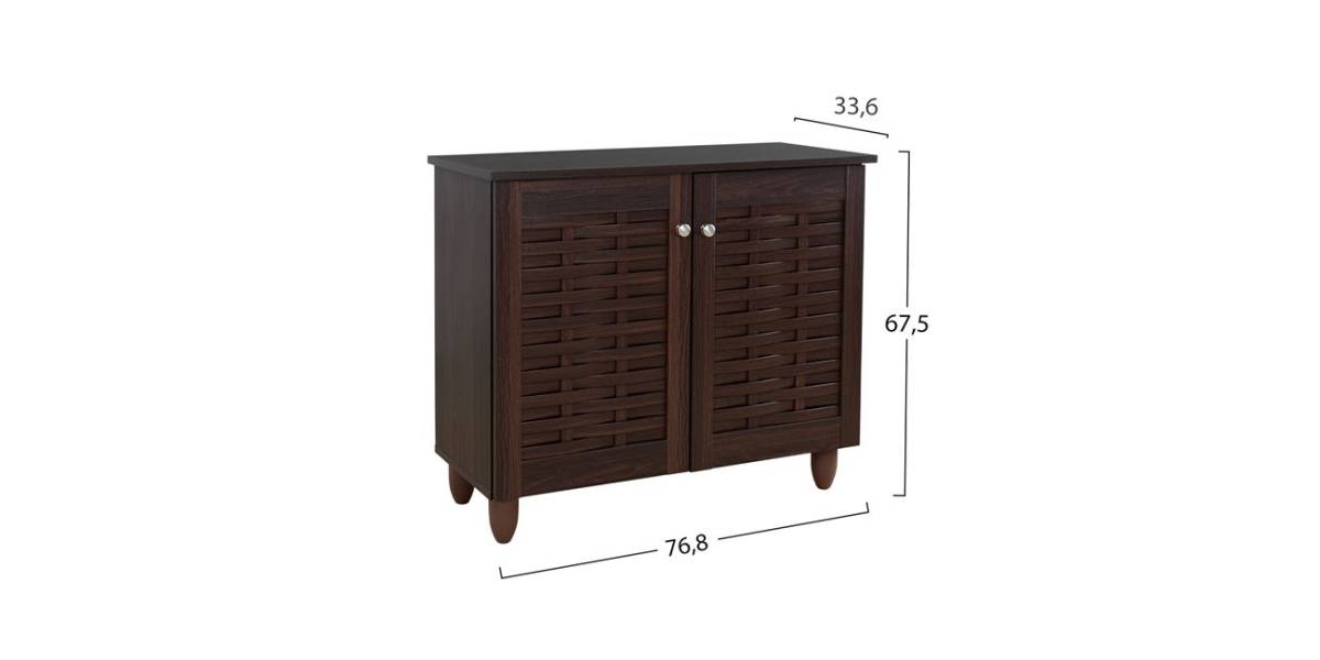 ΠΑΠΟΥΤΣΟΘΗΚΗ-ΝΤΟΥΛΑΠΙ ΞΥΛΙΝΗ CASSIOPE HM2208.01 WENGE 77Χ34Χ67.5Υεκ.