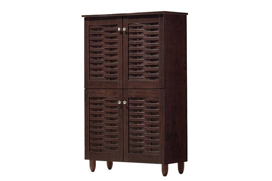 ΠΑΠΟΥΤΣΟΘΗΚΗ-ΝΤΟΥΛΑΠΙ KABIRA 4 ΠΟΡΤΕΣ HM2210.01 WENGE 77Χ34Χ123εκ.
