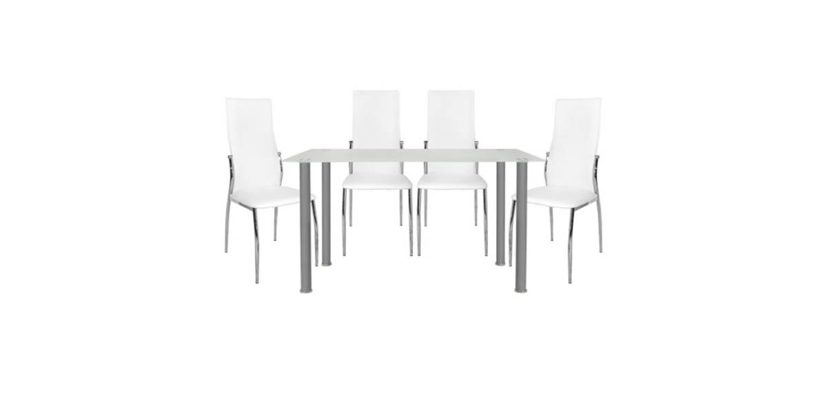 ΣΕΤ ΤΡΑΠΕΖΑΡΙΑ 5 ΤΜΧ ΤΡΑΠΕΖΙ ALAN 120Χ70Χ75 cm-KIM ΛΕΥΚΕΣ HM10062.01