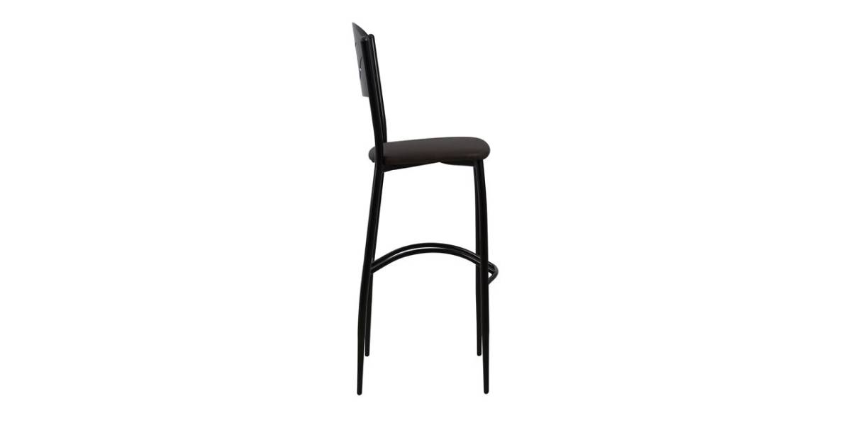 ΣΚΑΜΠΩ ΜΠΑΡ ΜΑΥΡΟ ΜΕΤΑΛΛΙΚΟ ΚΥΜΑ ΜΕ PU ΚΑΦΕ 40x44x114 εκ