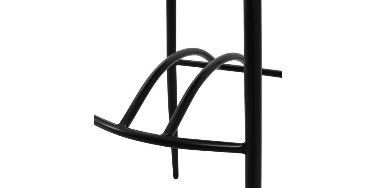 ΣΚΑΜΠΩ ΜΠΑΡ ΜΑΥΡΟ ΜΕΤΑΛΛΙΚΟ ΚΥΜΑ ΜΕ PU ΚΑΦΕ 40x44x114 εκ