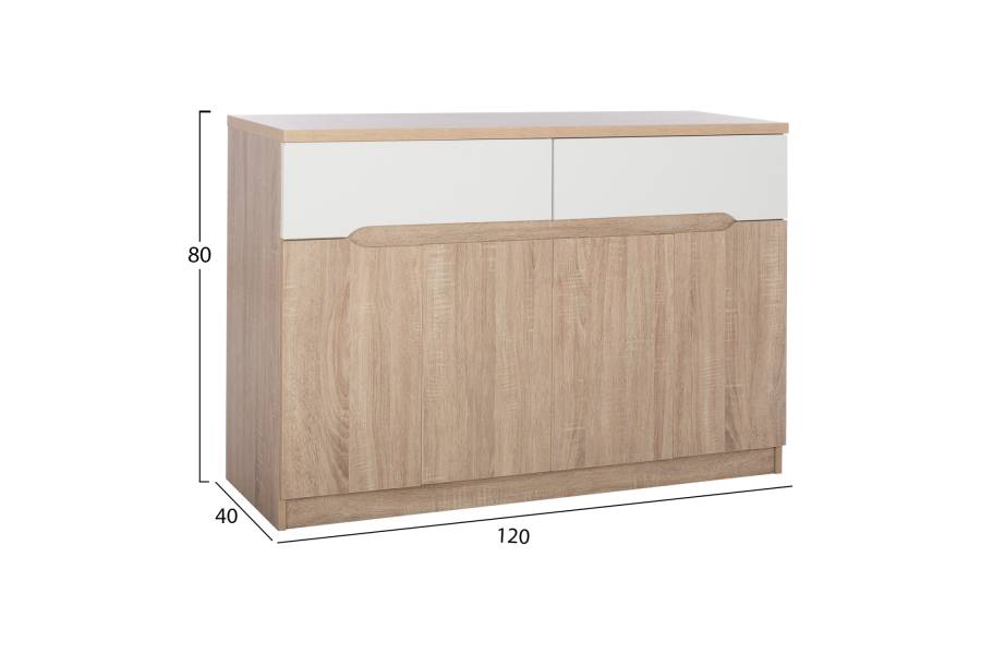 ΜΠΟΥΦΕΣ JOLENE HM2234.02 2 ΣΥΡΤΑΡΙΑ & 4 ΠΟΡΤΕΣ SONAMA 120X40X80εκ.