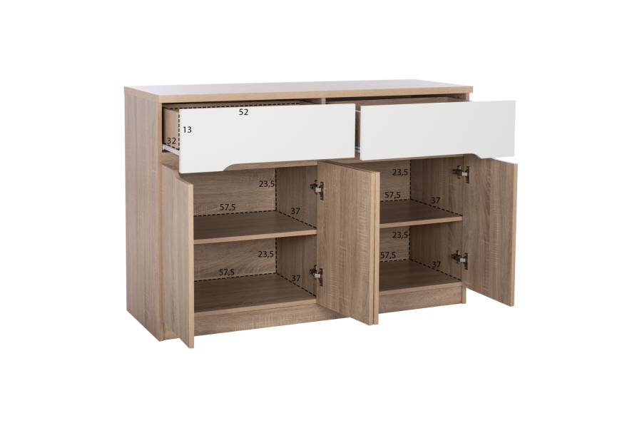 ΜΠΟΥΦΕΣ JOLENE HM2234.02 2 ΣΥΡΤΑΡΙΑ & 4 ΠΟΡΤΕΣ SONAMA 120X40X80εκ.