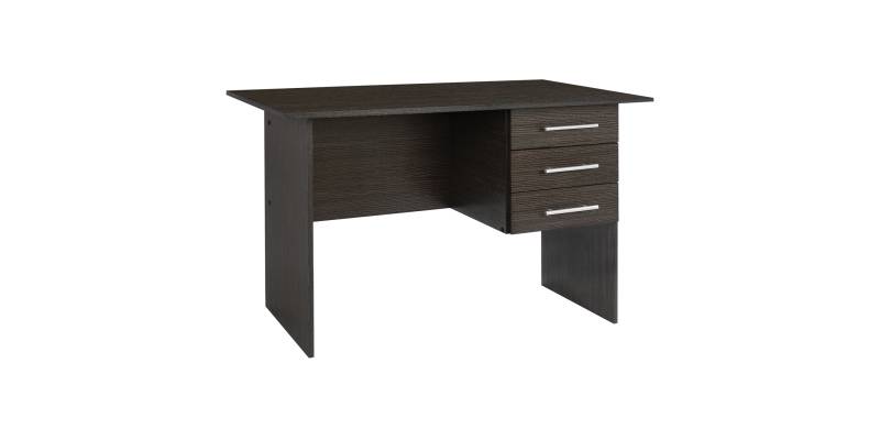 ΓΡΑΦΕΙΟ ΜΕΛΑΜΙΝΗΣ ENSLEY HM2029.01 ΜΕ 3 ΣΥΡΤΑΡΙΑ ZEBRANO 120X60X76 εκ.