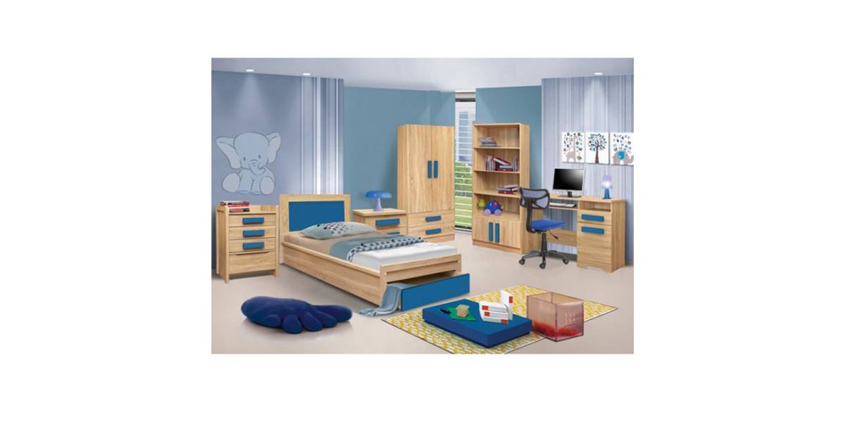 ΒΙΒΛΙΟΘΗΚΗ PLAYROOM SONAMA-ΣΙΕΛ HM10146.02 80X35X180εκ.