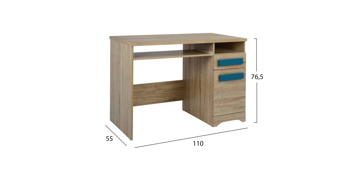 ΓΡΑΦΕΙΟ PLAYROOM SONAMA-ΣΙΕΛ HM11154.01 110X55X76.5εκ