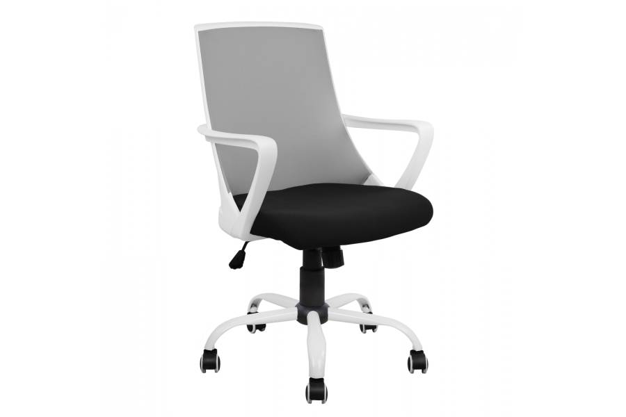 ΚΑΡΕΚΛΑ ΓΡΑΦΕΙΟΥ MALFOI HM1053.21 ΓΚΡΙ MESH & ΠΟΔΙ ΜΕΤΑΛΛΙΚΟ 58x59x103 cm