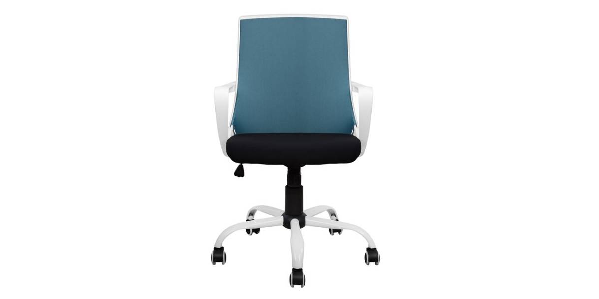 ΚΑΡΕΚΛΑ ΓΡΑΦΕΙΟΥ MALFOI HM1053.06 ΜΠΛΕ MESH & ΠΟΔΙ ΜΕΤΑΛΛΙΚΟ 58x59x103 εκ.