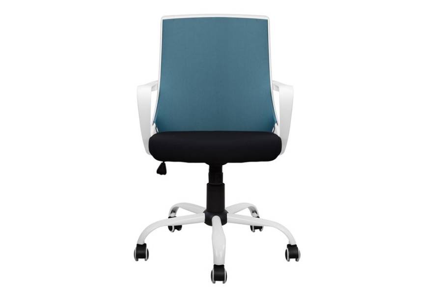 ΚΑΡΕΚΛΑ ΓΡΑΦΕΙΟΥ MALFOI HM1053.06 ΜΠΛΕ MESH & ΠΟΔΙ ΜΕΤΑΛΛΙΚΟ 58x59x103 εκ.