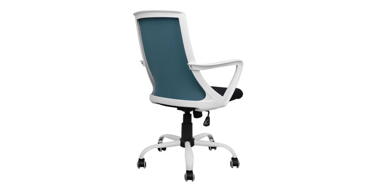 ΚΑΡΕΚΛΑ ΓΡΑΦΕΙΟΥ MALFOI HM1053.06 ΜΠΛΕ MESH & ΠΟΔΙ ΜΕΤΑΛΛΙΚΟ 58x59x103 εκ.