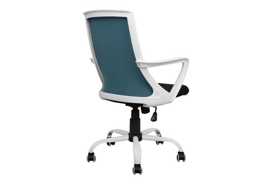 ΚΑΡΕΚΛΑ ΓΡΑΦΕΙΟΥ MALFOI HM1053.06 ΜΠΛΕ MESH & ΠΟΔΙ ΜΕΤΑΛΛΙΚΟ 58x59x103 εκ.
