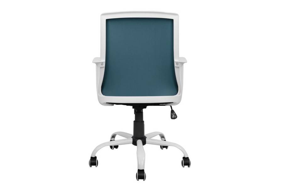 ΚΑΡΕΚΛΑ ΓΡΑΦΕΙΟΥ MALFOI HM1053.06 ΜΠΛΕ MESH & ΠΟΔΙ ΜΕΤΑΛΛΙΚΟ 58x59x103 εκ.
