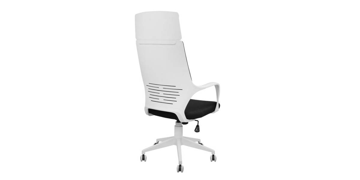 ΚΑΡΕΚΛΑ ΓΡΑΦΕΙΟΥ ANIVIA HM1054.01 ΜΑΥΡO & ΠΟΔΙ ΛΕΥΚΟ 64x61x126 εκ.