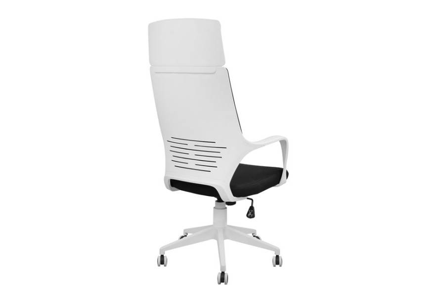ΚΑΡΕΚΛΑ ΓΡΑΦΕΙΟΥ ANIVIA HM1054.01 ΜΑΥΡO & ΠΟΔΙ ΛΕΥΚΟ 64x61x126 εκ.