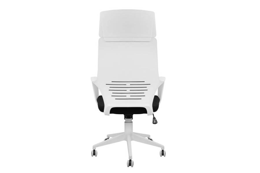 ΚΑΡΕΚΛΑ ΓΡΑΦΕΙΟΥ ANIVIA HM1054.01 ΜΑΥΡO & ΠΟΔΙ ΛΕΥΚΟ 64x61x126 εκ.