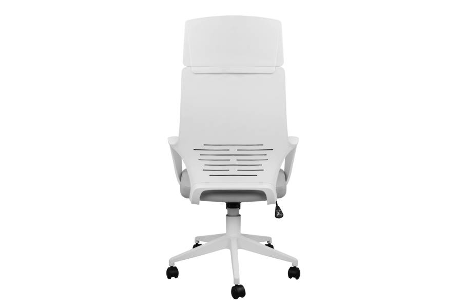 ΚΑΡΕΚΛΑ ΓΡΑΦΕΙΟΥ ANIVIA HM1054.21 ΓΚΡΙ & ΠΟΔΙ ΛΕΥΚΟ 64x61x126 εκ.