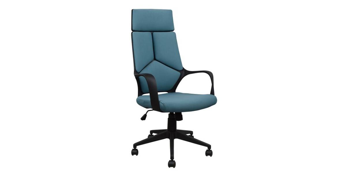 ΚΑΡΕΚΛΑ ΓΡΑΦΕΙΟΥ ANIVIA HM1054.06 ΓΚΡΙ ΣΙΕΛ & ΠΟΔΙ ΜΑΥΡΟ 64x61x126 εκ.