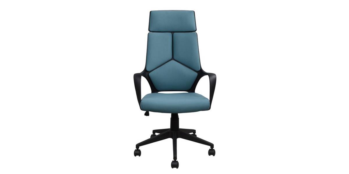 ΚΑΡΕΚΛΑ ΓΡΑΦΕΙΟΥ ANIVIA HM1054.06 ΓΚΡΙ ΣΙΕΛ & ΠΟΔΙ ΜΑΥΡΟ 64x61x126 εκ.