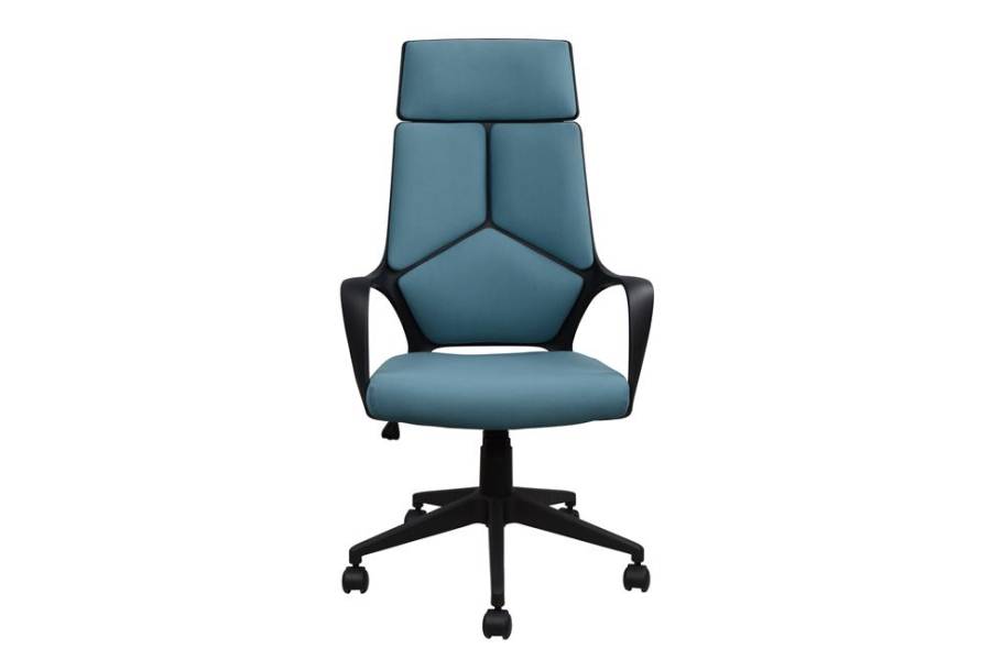 ΚΑΡΕΚΛΑ ΓΡΑΦΕΙΟΥ ANIVIA HM1054.06 ΓΚΡΙ ΣΙΕΛ & ΠΟΔΙ ΜΑΥΡΟ 64x61x126 εκ.