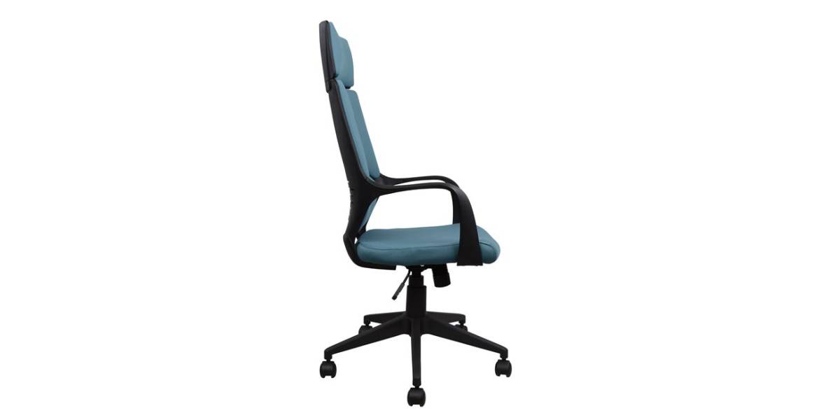 ΚΑΡΕΚΛΑ ΓΡΑΦΕΙΟΥ ANIVIA HM1054.06 ΓΚΡΙ ΣΙΕΛ & ΠΟΔΙ ΜΑΥΡΟ 64x61x126 εκ.