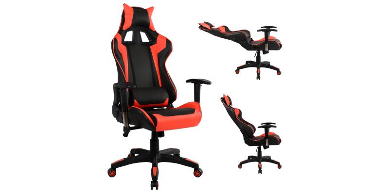 ΠΟΛΥΘΡΟΝΑ GAMING ZAYN HM1056.01 ΜΑΥΡΟ-ΚΟΚΚΙΝΟ PU 67x70x134 εκ.
