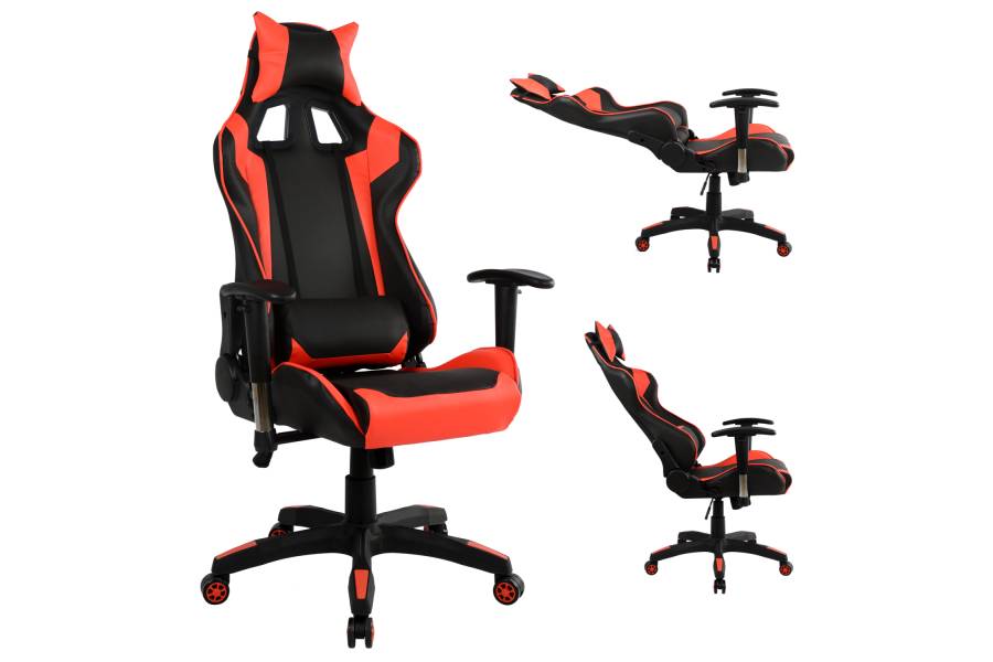 ΠΟΛΥΘΡΟΝΑ GAMING ZAYN HM1056.01 ΜΑΥΡΟ-ΚΟΚΚΙΝΟ PU 67x70x134 εκ.