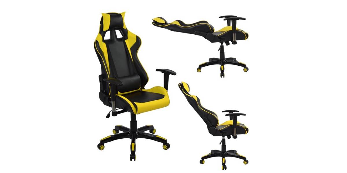 ΠΟΛΥΘΡΟΝΑ GAMING ZAYN HM1056.11 ΜΑΥΡΟ-ΚΙΤΡΙΝΟ PU 67x70x134 εκ.