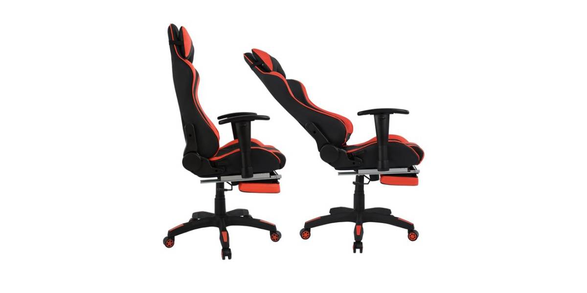 ΚΑΡΕΚΛΑ ΓΡΑΦΕΙΟΥ GAMING HM1063.01 SPEED ΜΑΥΡΟ ΚΟΚΚΙΝΟ & ΥΠΟΠΟΔΙΟ 68 x 71,5 x 134 cm
