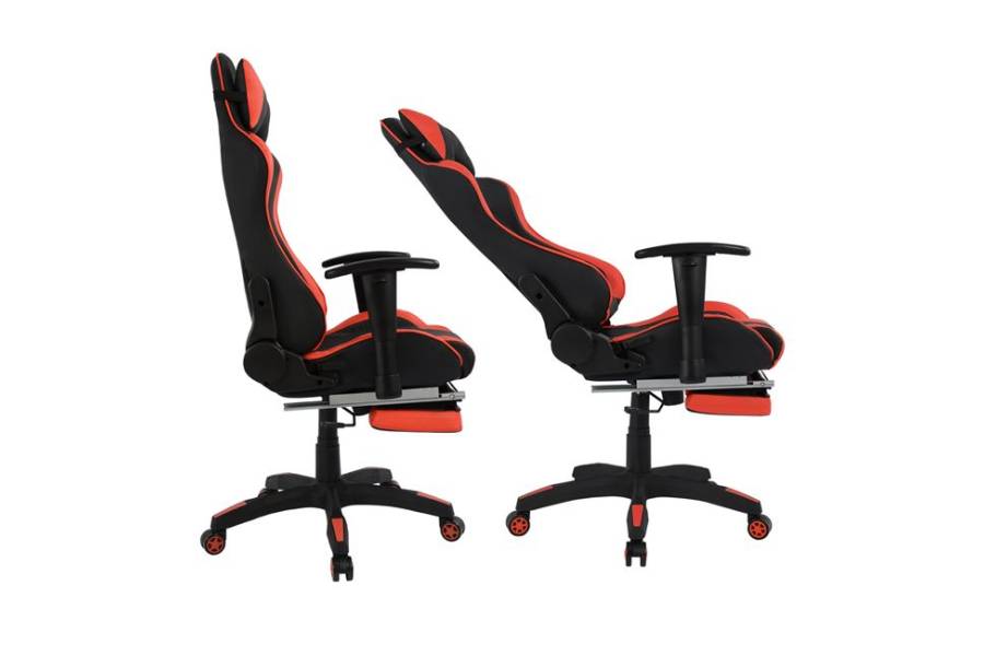 ΚΑΡΕΚΛΑ ΓΡΑΦΕΙΟΥ GAMING HM1063.01 SPEED ΜΑΥΡΟ ΚΟΚΚΙΝΟ & ΥΠΟΠΟΔΙΟ 68 x 71,5 x 134 cm