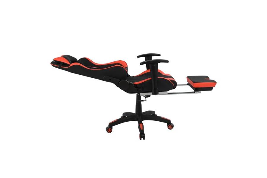 ΚΑΡΕΚΛΑ ΓΡΑΦΕΙΟΥ GAMING HM1063.01 SPEED ΜΑΥΡΟ ΚΟΚΚΙΝΟ & ΥΠΟΠΟΔΙΟ 68 x 71,5 x 134 cm