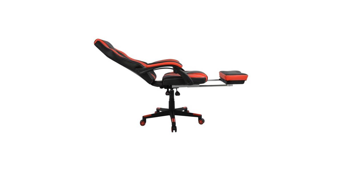 ΚΑΡΕΚΛΑ ΓΡΑΦΕΙΟΥ GAMING HM1064.01 SPEED ΜΑΥΡΟ ΚΟΚΚΙΝΟ & ΥΠΟΠΟΔΙΟ 72x76,5x123,5 cm