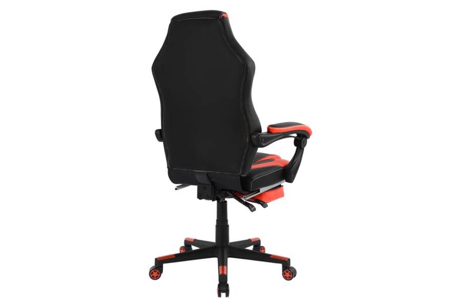 ΚΑΡΕΚΛΑ ΓΡΑΦΕΙΟΥ GAMING HM1064.01 SPEED ΜΑΥΡΟ ΚΟΚΚΙΝΟ & ΥΠΟΠΟΔΙΟ 72x76,5x123,5 cm