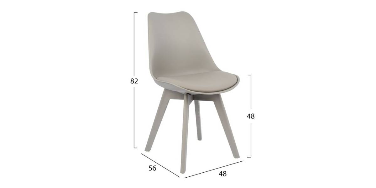 ΚΑΡΕΚΛΑ VEGAS HM0033.40 ΠΟΛΥΠΡΟΠΥΛΕΝΙΟΥ-PU-ΓΚΡΙ 48x56x82 εκ.