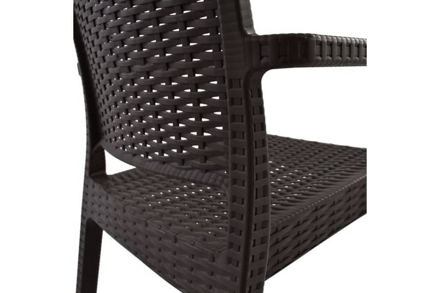 ΠΟΛΥΘΡΟΝΑ ΠΟΛΥΠΡΟΠΥΛΕΝΙΟΥ ΒΑΡΕΩΣ ΤΥΠΟΥ KAGANU DARK BROWN HM5134.09 57x55,5x89 εκ.
