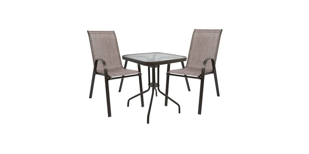 ΣΕΤ ΤΡΑΠΕΖΑΡΙΑ 3ΤΜΧ ΚΑΡΕΚΛΕΣ ΚΑΙ ΤΡΑΠΕΖΙ 60x60 HM5183.02