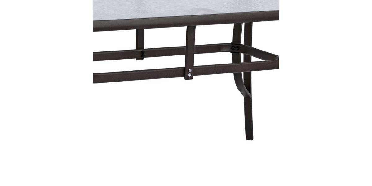 ΤΡΑΠΕΖΙ BRUNO 150X90Χ72Υεκ. ΚΑΦΕ ΜΕΤΑΛΛΙΚΟ ΜΕ ΓΥΑΛΙΝΗ ΕΠΙΦΑΝΕΙΑ HM5145.02
