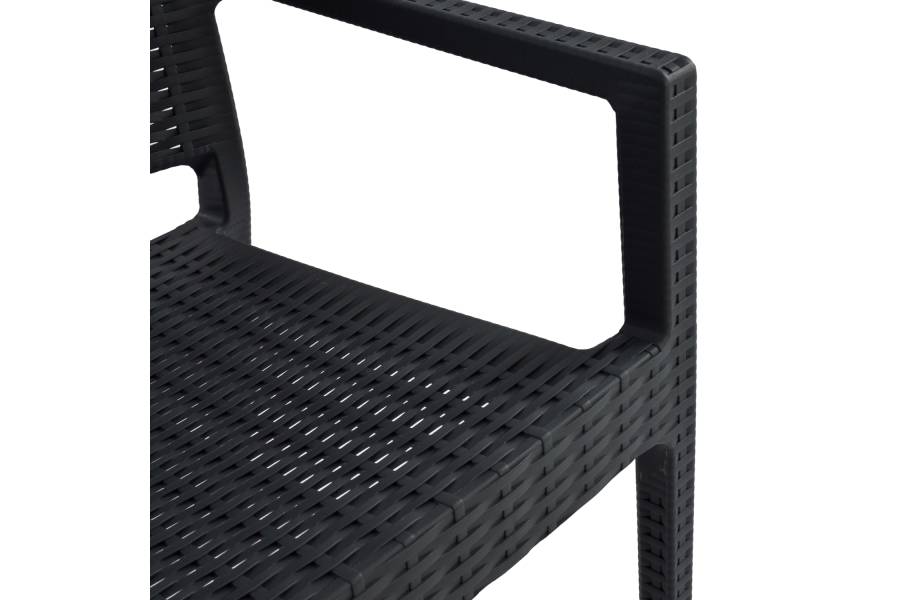 ΠΟΛΥΘΡΟΝΑ ΠΟΛΥΠΡΟΠΥΛΕΝΙΟΥ ΒΑΡΕΩΣ ΤΥΠΟΥ KAGANU DARK GREY HM5134.01 57x55,5x89 εκ.