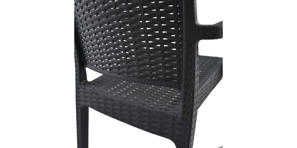ΠΟΛΥΘΡΟΝΑ ΠΟΛΥΠΡΟΠΥΛΕΝΙΟΥ ΒΑΡΕΩΣ ΤΥΠΟΥ KAGANU DARK GREY HM5134.01 57x55,5x89 εκ.