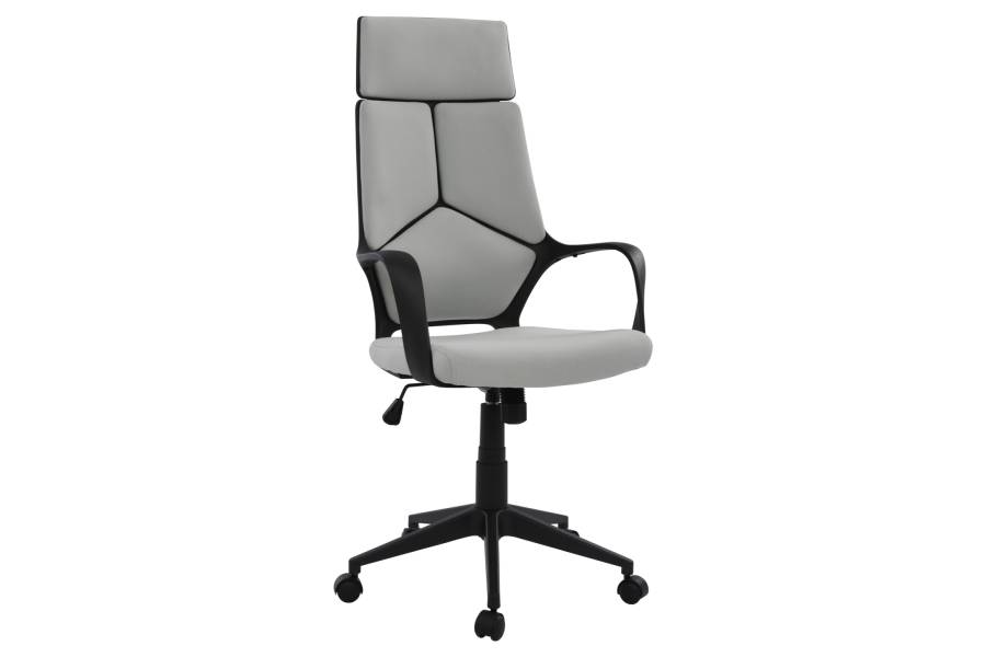 ΚΑΡΕΚΛΑ ΓΡΑΦΕΙΟΥ ANIVIA HM1073.21 ΓΚΡΙ & ΣΚΕΛΕΤΟ ΜΑΥΡΟ 64x61x127 cm