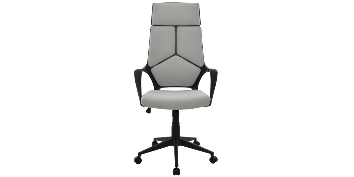 ΚΑΡΕΚΛΑ ΓΡΑΦΕΙΟΥ ANIVIA HM1073.21 ΓΚΡΙ & ΣΚΕΛΕΤΟ ΜΑΥΡΟ 64x61x127 cm