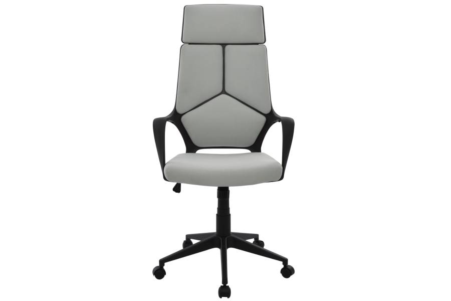 ΚΑΡΕΚΛΑ ΓΡΑΦΕΙΟΥ ANIVIA HM1073.21 ΓΚΡΙ & ΣΚΕΛΕΤΟ ΜΑΥΡΟ 64x61x127 cm