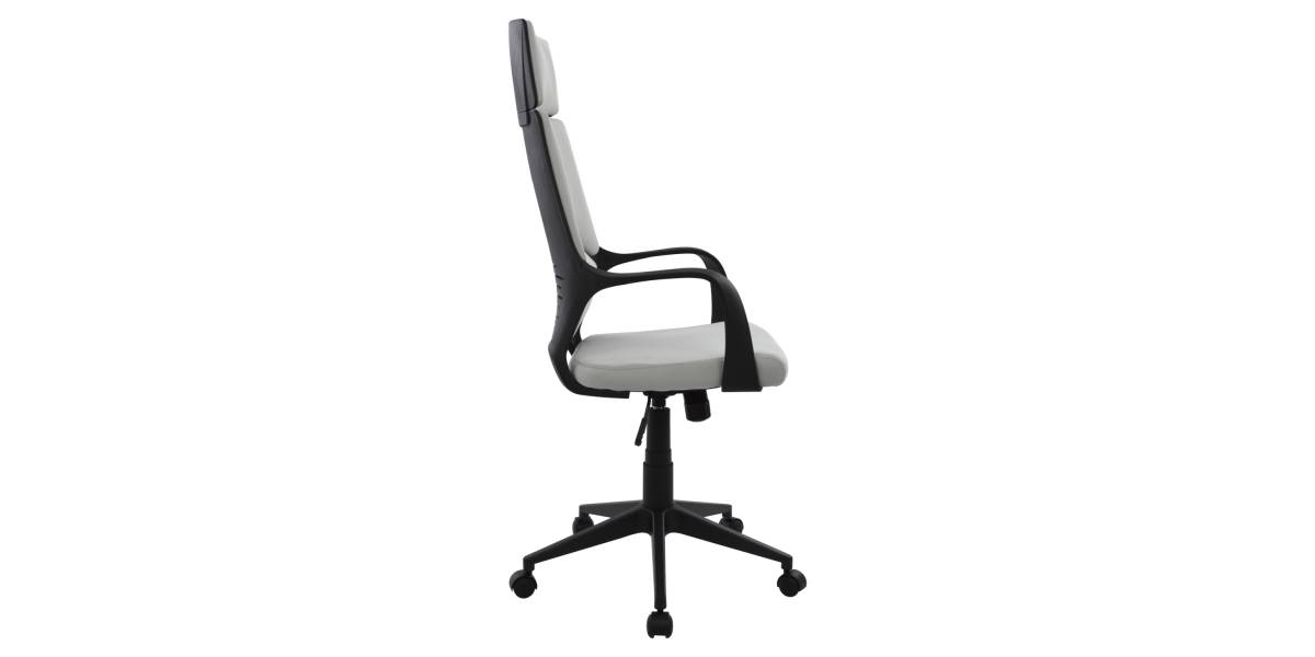 ΚΑΡΕΚΛΑ ΓΡΑΦΕΙΟΥ ANIVIA HM1073.21 ΓΚΡΙ & ΣΚΕΛΕΤΟ ΜΑΥΡΟ 64x61x127 cm