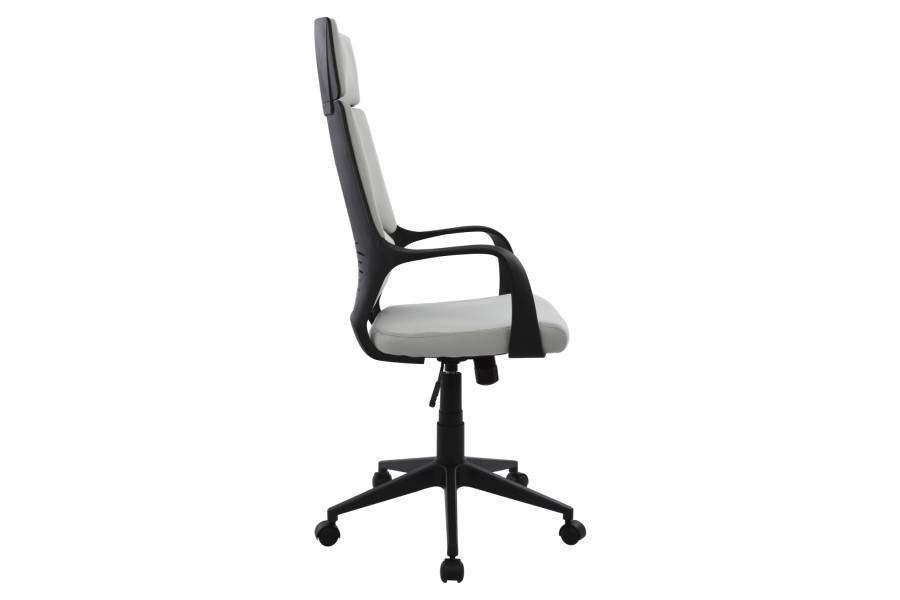 ΚΑΡΕΚΛΑ ΓΡΑΦΕΙΟΥ ANIVIA HM1073.21 ΓΚΡΙ & ΣΚΕΛΕΤΟ ΜΑΥΡΟ 64x61x127 cm