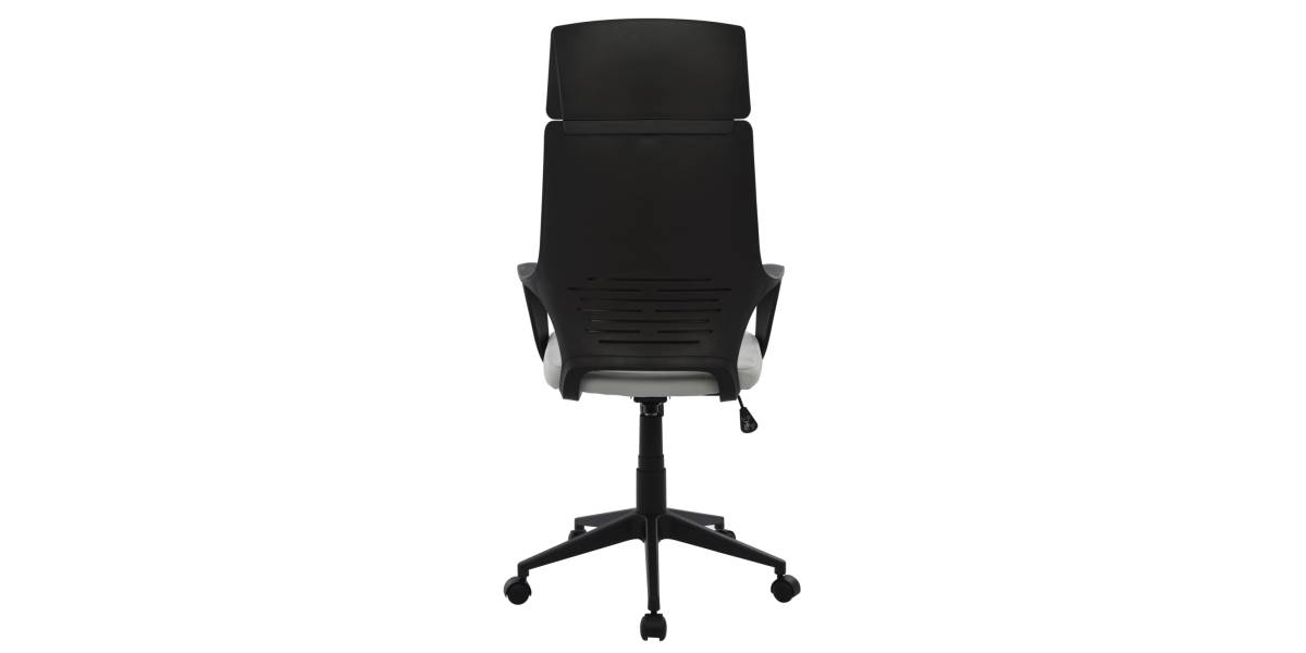ΚΑΡΕΚΛΑ ΓΡΑΦΕΙΟΥ ANIVIA HM1073.21 ΓΚΡΙ & ΣΚΕΛΕΤΟ ΜΑΥΡΟ 64x61x127 cm