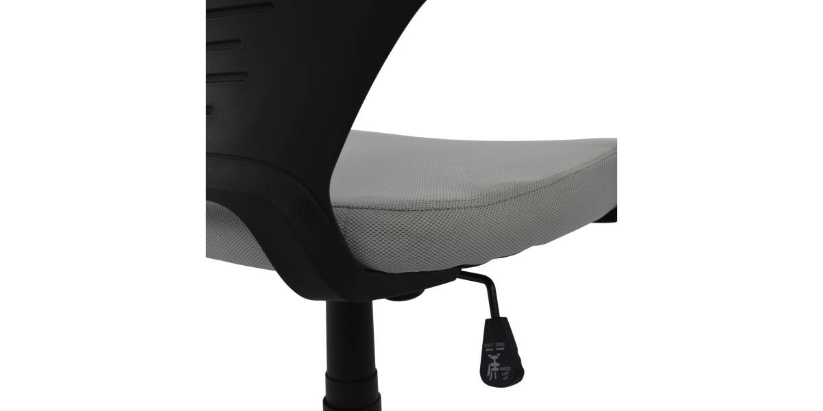 ΚΑΡΕΚΛΑ ΓΡΑΦΕΙΟΥ ANIVIA HM1073.21 ΓΚΡΙ & ΣΚΕΛΕΤΟ ΜΑΥΡΟ 64x61x127 cm