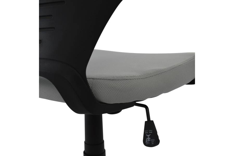 ΚΑΡΕΚΛΑ ΓΡΑΦΕΙΟΥ ANIVIA HM1073.21 ΓΚΡΙ & ΣΚΕΛΕΤΟ ΜΑΥΡΟ 64x61x127 cm